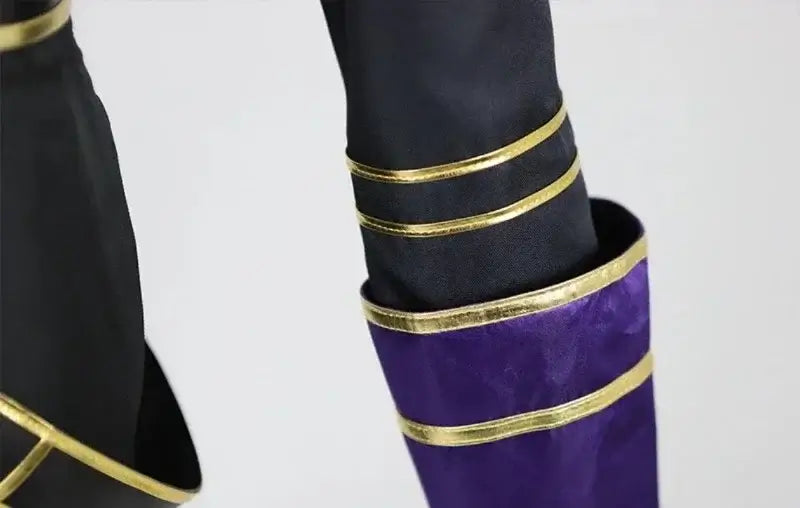 Close-up of Eminence in Shadow Cid Kagenou Cosplay Costume cloak cape detail polyester quality