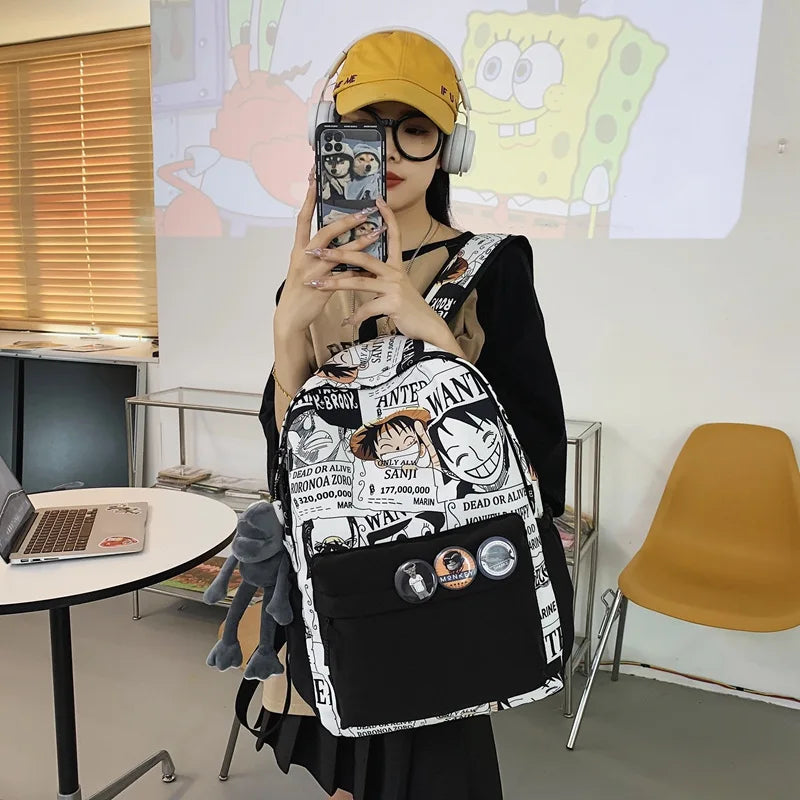 One Piece Luffy Anime Backpack – School Bag – Infinite Visibility