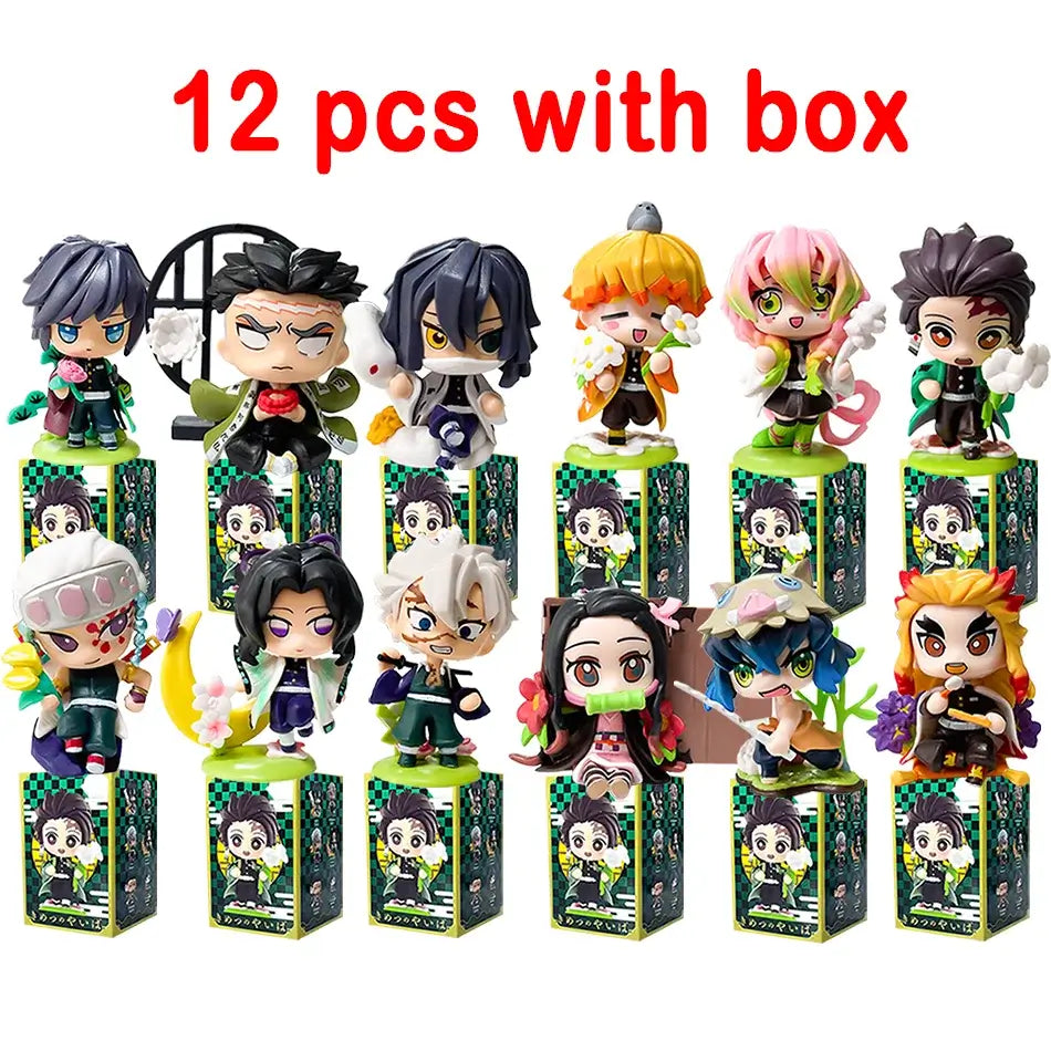 Demon Slayer Tanjiro Nezuko Blind Box Figure anime cartoon statue ornament surprise gift