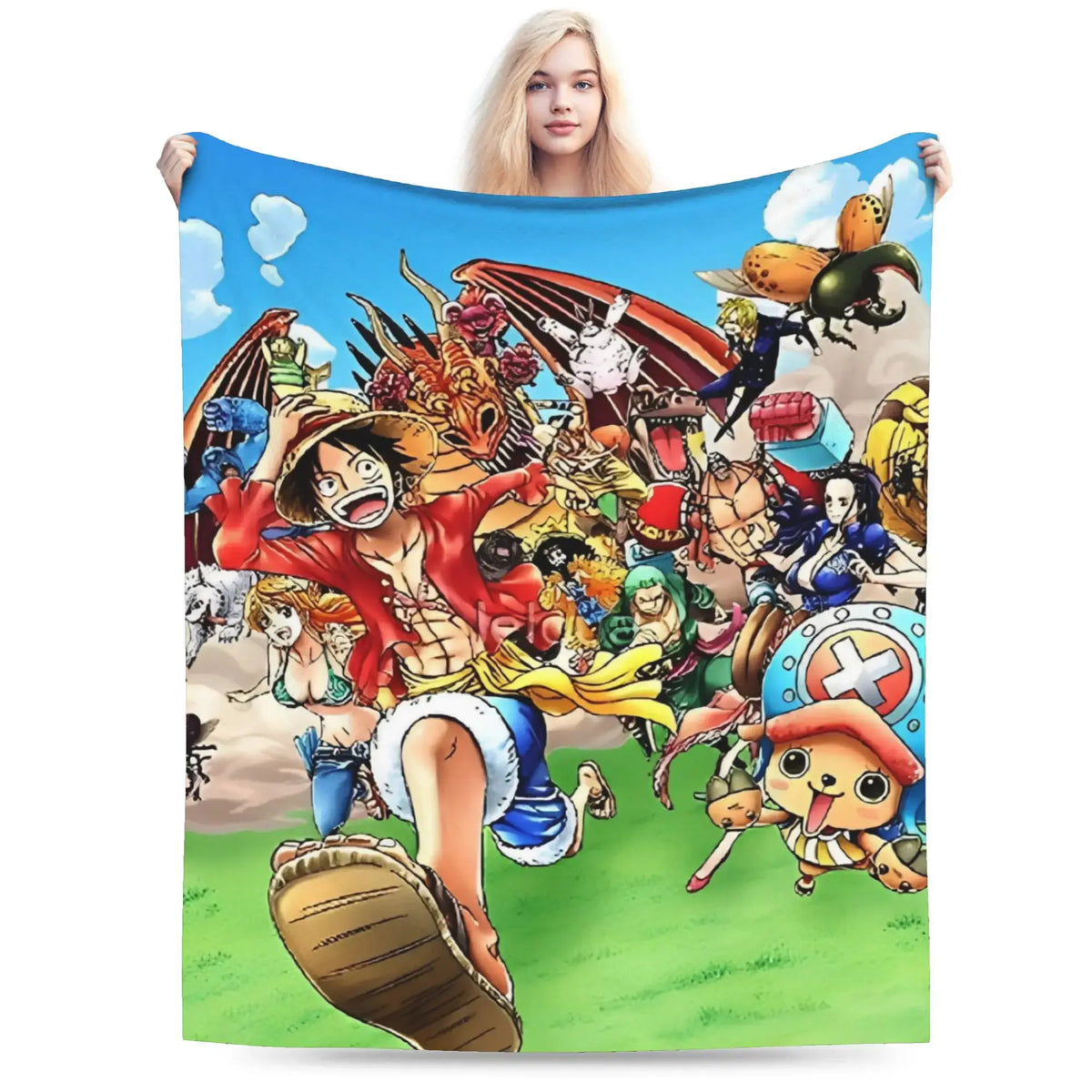 Anime Een Stuks Monkey D. Luffy Pluche Deken Gooi Voor Sofa Bed Baby Anime Een Stuks Monkey D. Luffy Pluche Deken Gooi Voor Sofa Bed Baby