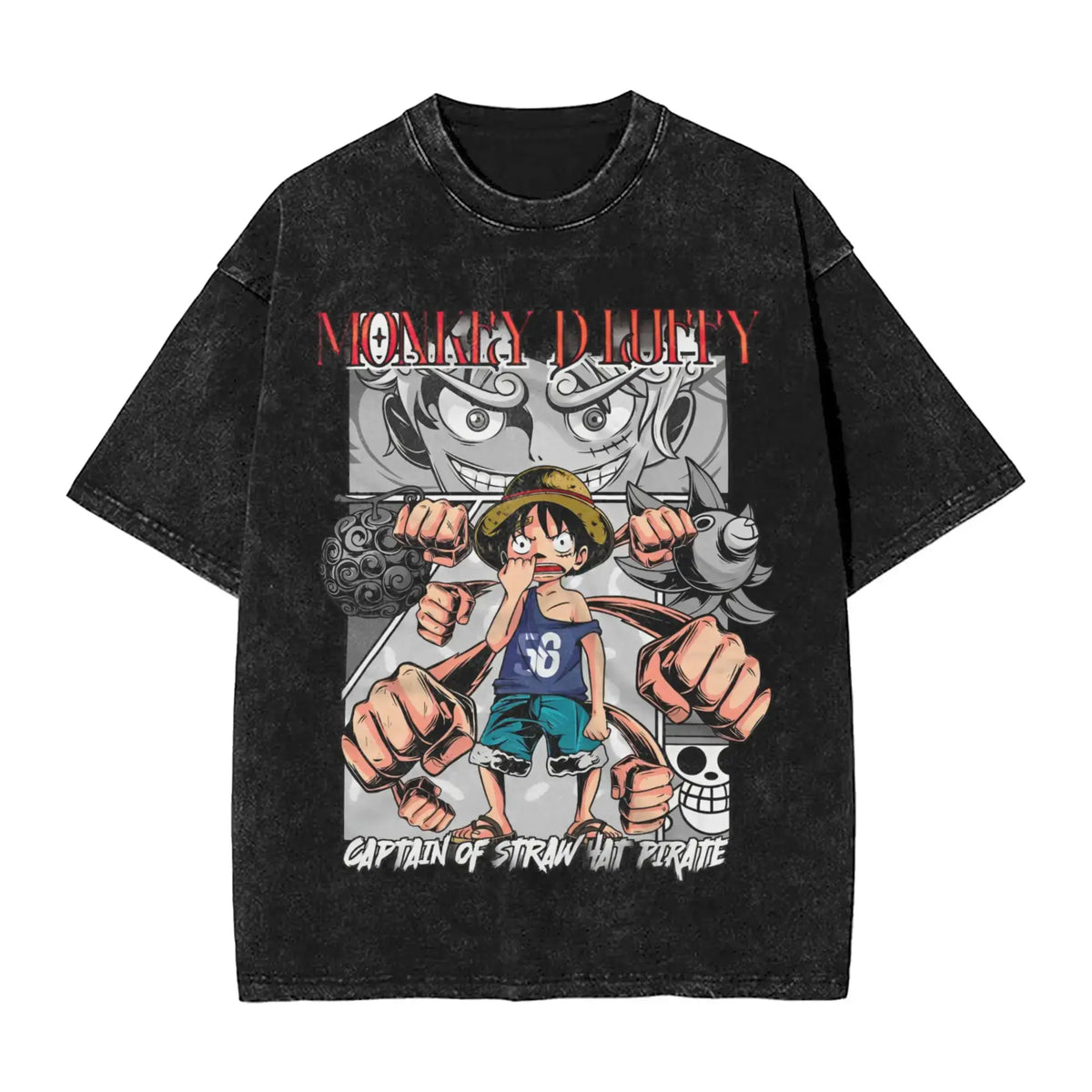 Eustass Kid One Piece Washed T-Shirt | Vintage Streetwear