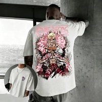 One Piece Doflamingo Hip Hop Anime T-Shirt parent and child matching summer anime cotton top