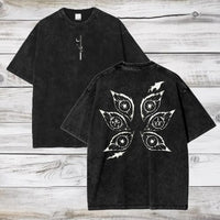 Demon Slayer Kokushibo T-shirt Vintage Washed Cotton Tee