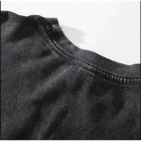 Dark Manga Pattern T-Shirt styled with black denim and boots for an alternative anime streetwear outfit