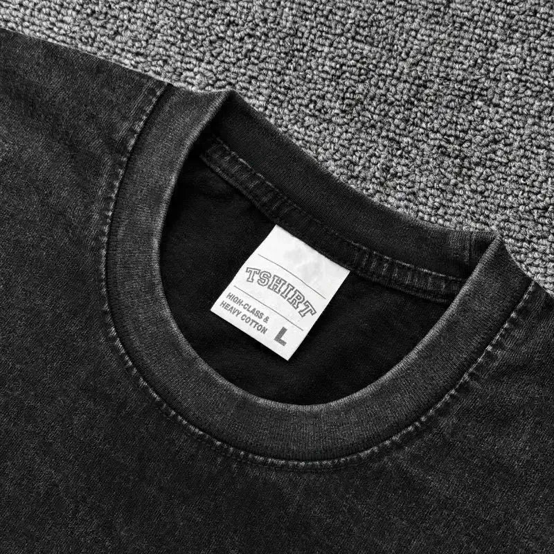 Close-up of Hunter x Hunter Gon Freecss Print T-Shirt graphic washed cotton fabric detail