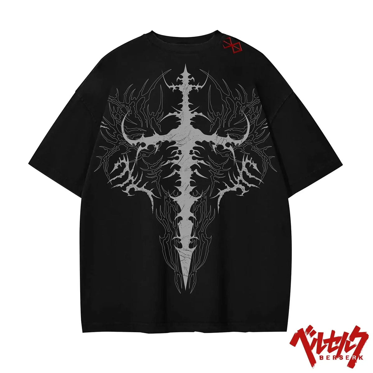 Oversized Cotton Tee Skull Print Unisex Streetwear Gym Top