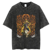 Hunter x Hunter Gon Freecss Print T-Shirt oversized Harajuku washed cotton anime tee men women
