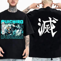 Close-up of Demon Slayer Summer Parent-Child Cotton Tee character print detail cotton short sleeve