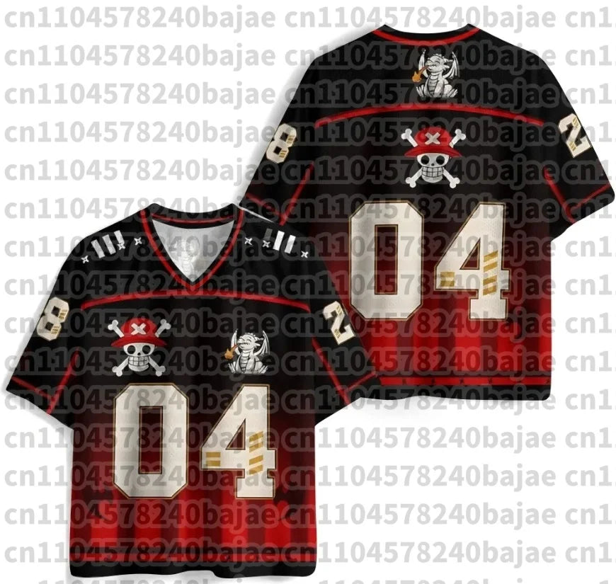 Zoro Luffy 3D T-Shirt One Piece Quick-Dry polyester all-over sublimation print oversized fit plus size men women children summer jersey front view