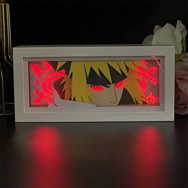 Naruto Uchiha Sasuke 3D Anime LED Light Box illuminated warm glow anime desk lamp decoration