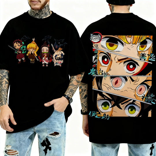 Demon Slayer Y2K Harajuku Anime T-Shirt | Street Summer