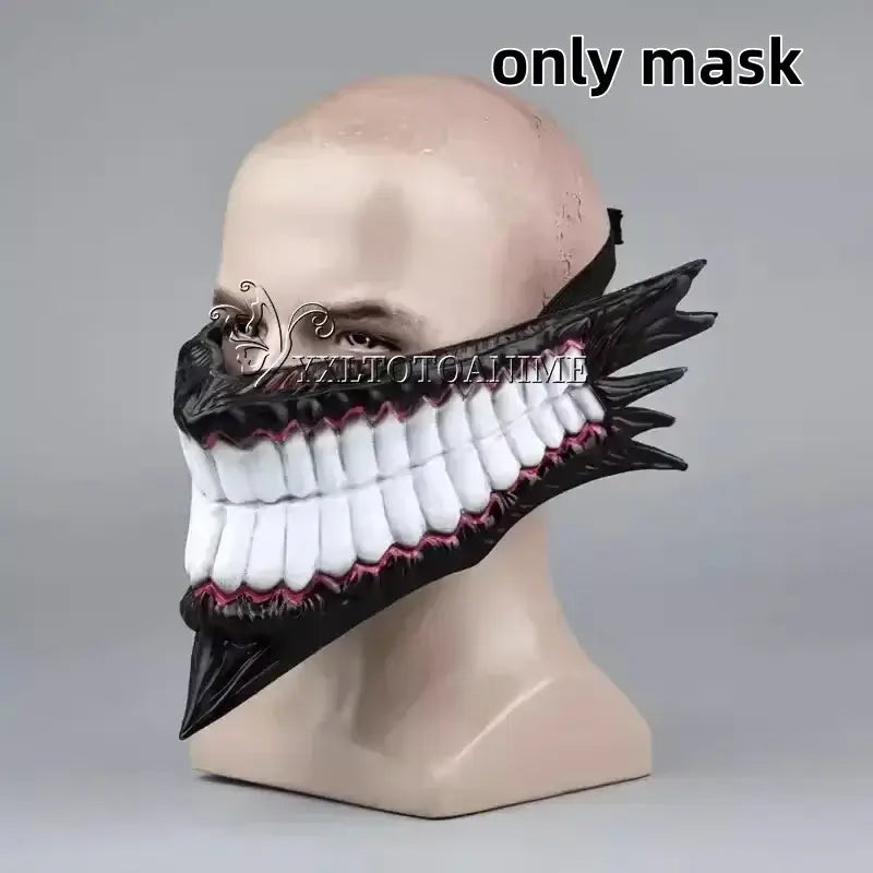 Dandadan Okarun Cosplay Costume Wig Suit Ken Takakura black collar uniform curly hair Halloween