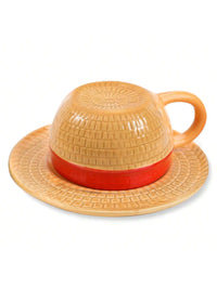 Luffy Ace Sabo Chopper Mug One Piece Ceramic in use on desk anime home decor coffee tea gift display