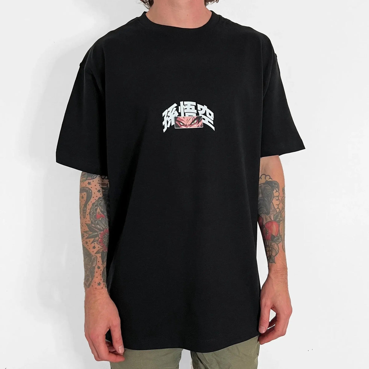 Dragon Ball Son Goku Oversized Retro Graphic T-Shirt flat lay 2026 oversized retro cotton unisex