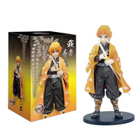 A highly detailed 16cm Demon Slayer Anime Figure made of premium PVC, showcasing Kamado Tanjiro in a dynamic warrior action pose for desktop decoration.