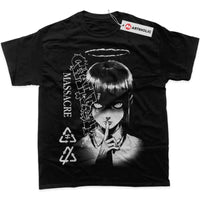 An oversized Chainsaw Man T-Shirt made of soft cotton, featuring a graphic print of Power and Makima for men's and women's streetwear.