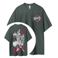 Demon Slayer Kimetsu no Yaiba Anime T-Shirt cotton unisex round neck summer breathable street tee