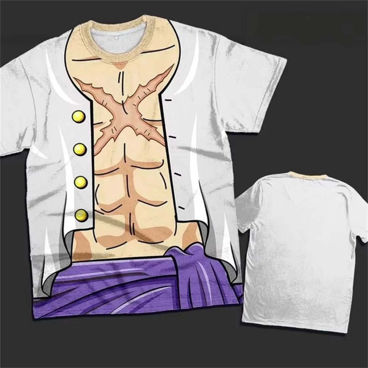 Luffy One Piece 3D Printed Kids T-Shirt | Polyester