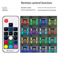 Remote control function for Naruto Uchiha Sasuke 3D Anime LED Light Box with color brightness adjustments.