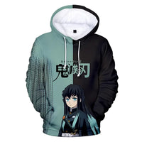 A trendy 3D Anime Hoodie featuring a funny graphic print, designed as an oversized hip-hop pullover for men and women.