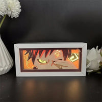 Naruto Uchiha Sasuke 3D Anime LED Light Box glowing in dark bedroom anime room decor