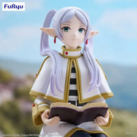 A high-quality 14cm Frieren Anime Figure sitting down, functioning as a noodle stopper and desktop decoration.