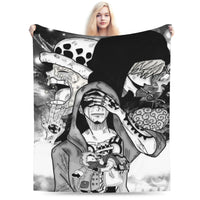 Stay warm with this One Piece Luffy Blanket! 🏴‍☠️ Premium knitted fleece throw for beds and sofas. Soft anime home decor. Shop the trend now!