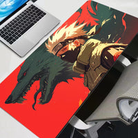 Naruto Itachi Madara XL Gaming Mouse Pad featuring a detailed illustration of Kakashi with a wolf design.
