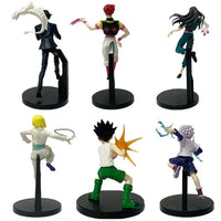 High-quality Hunter x Hunter Anime Figures featuring Gon Freecss, Killua Zoldyck, and Kurapika in dynamic action poses for adult room decor.