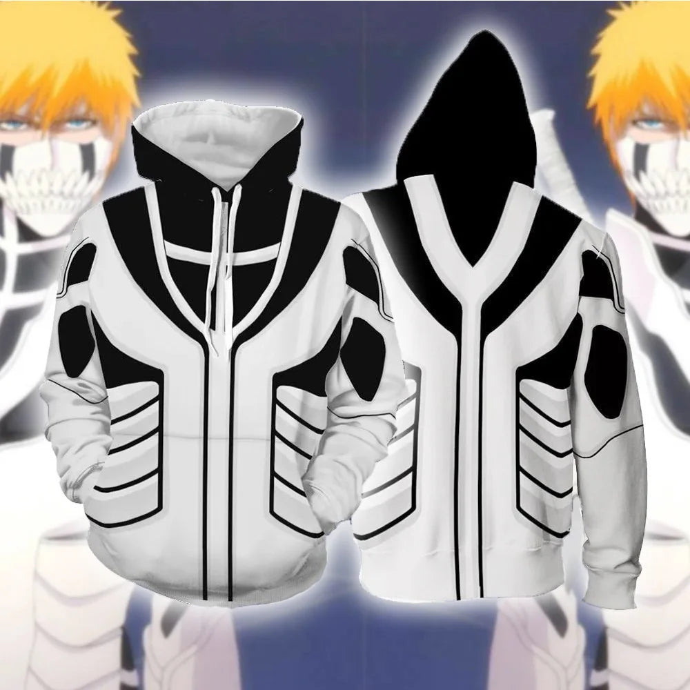 Bleach Anime 3D Print Cosplay Hoodie Harajuku Y2K tracksuit pullover long sleeve men women