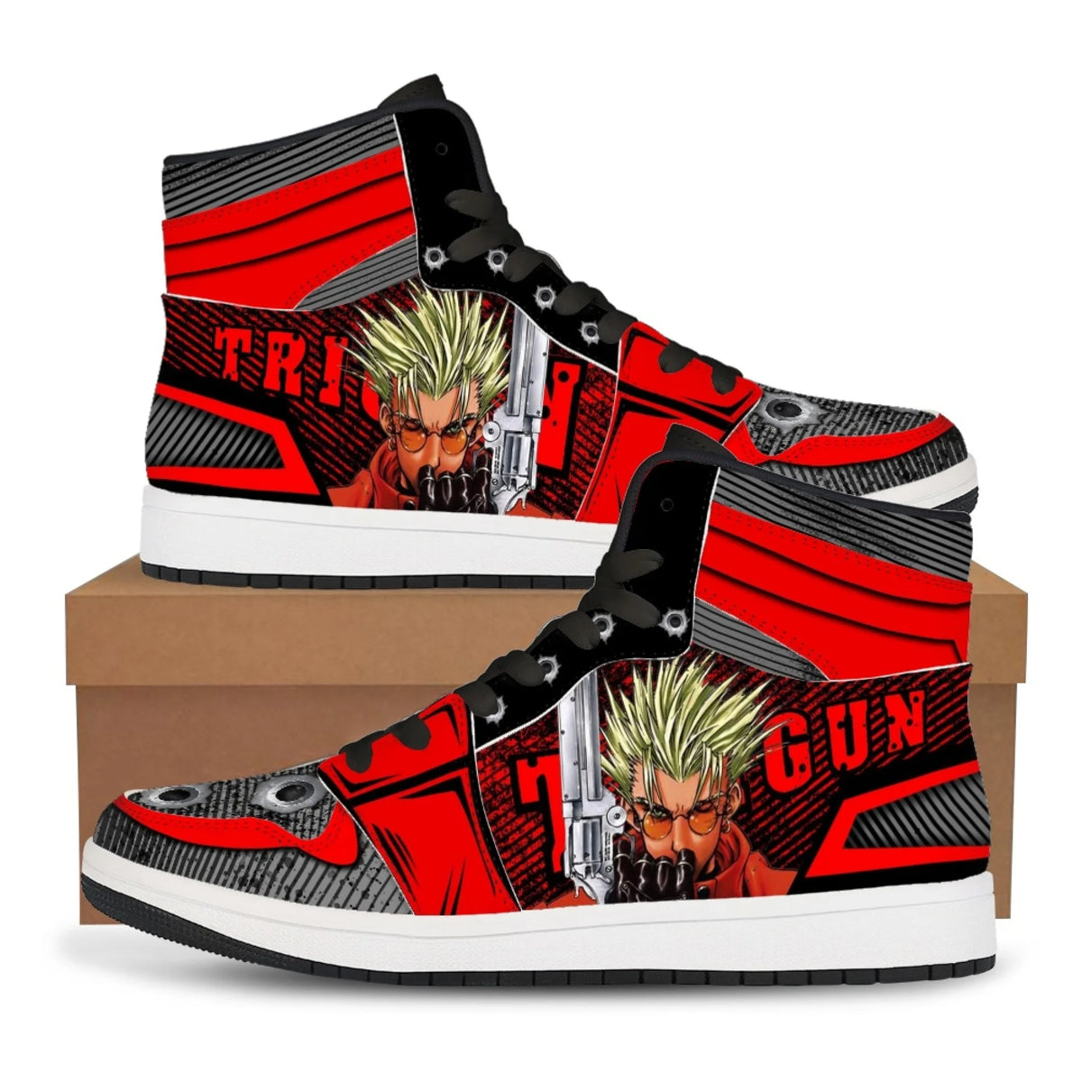 Casual Midoriya Izuku Sneakers featuring green Deku anime print, comfortable flat basketball shoes for men and women.