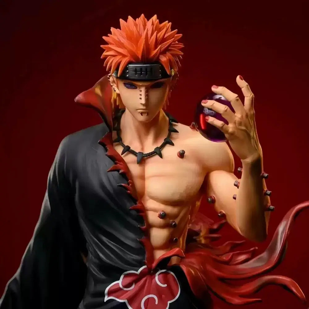 Naruto Pain PVC Statue Figurine displayed on anime shelf collectible Akatsuki model 23CM
