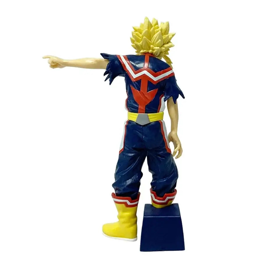 A highly detailed 18cm My Hero Academia Anime Figure made of PVC, featuring action poses of All Might, Deku, and Bakugo for collectors.