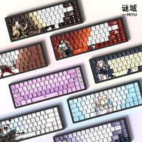 Miyu 129-Key OEM PBT Translucent Keycaps side-engraved 5-side thermal sublimation custom mechanical keyboard