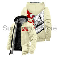 Dandadan Okarun Anime Harajuku Zip Hoodie streetwear winter jacket parka men women long sleeve