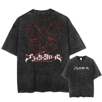 Asta Black Clover Manga Streetwear T-Shirt featuring a graphic design on a washed cotton oversized tee.