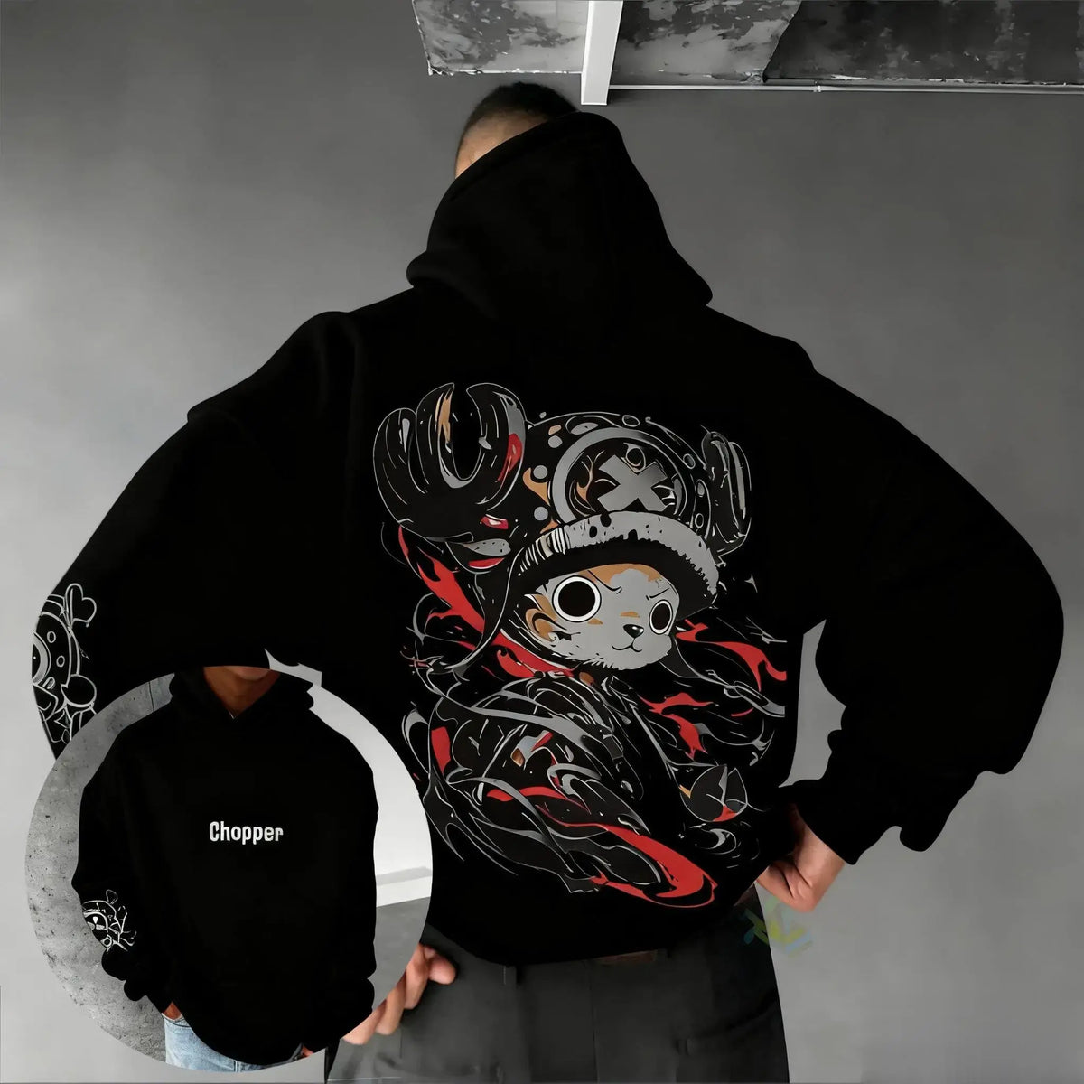 One Piece Chopper Anime Hoodie oversized Y2K streetwear cotton pullover sweatshirt men women