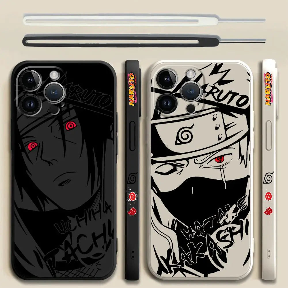 Kakashi Itachi Phone Case | Liquid Square Cover Infinite Visibility Kakashi Itachi Phone Case | Liquid Square Cover Infinite Visibility