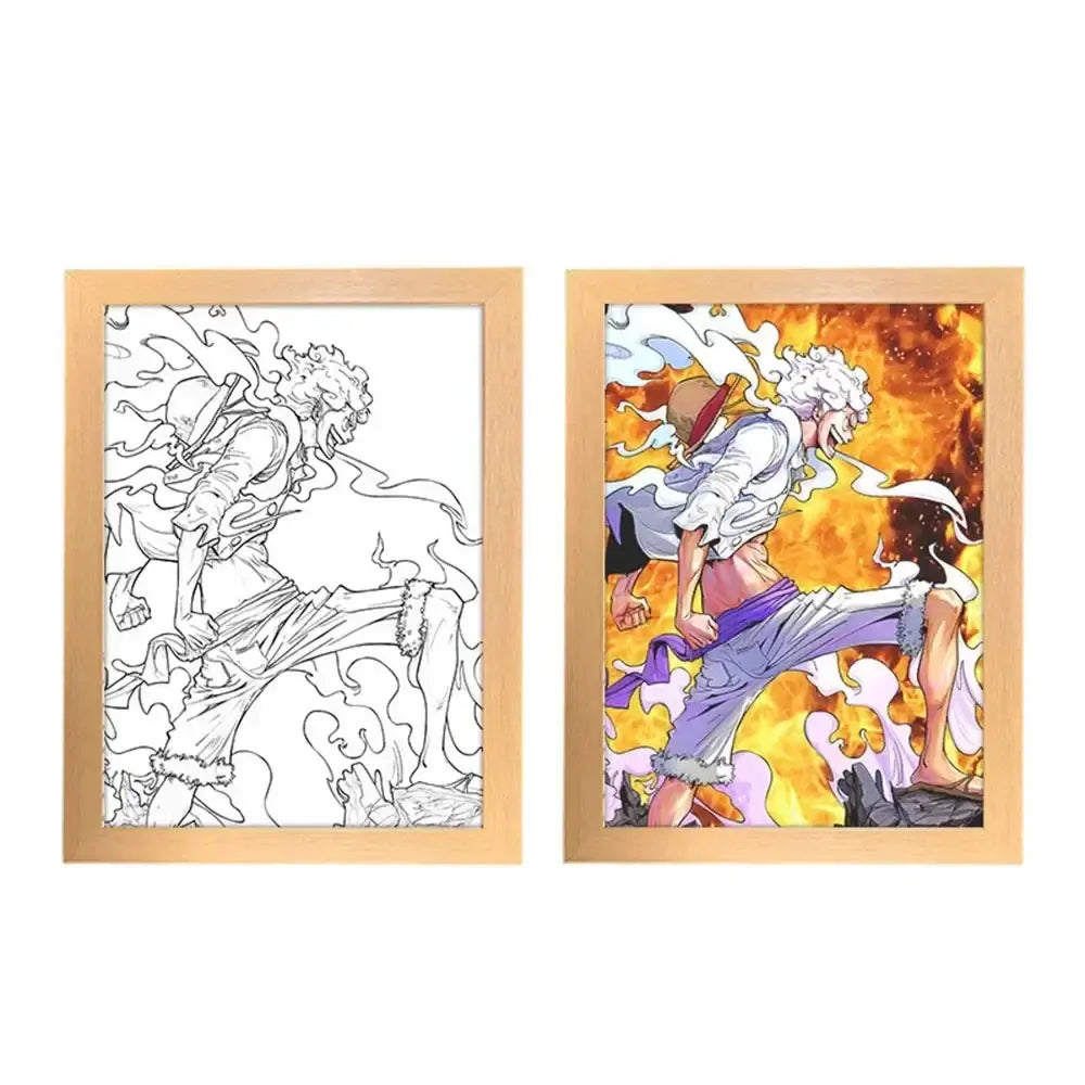 One Piece Photo Frame Night Light | Anime Bedside Decor – Infinite