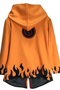 Naruto Uzumaki Cosplay Hooded Cardigan Trench Coat full length spring autumn anime casual jacket