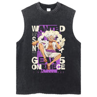 One Piece Vintage Washed Graphic Tank Top | Cotton Streetwear