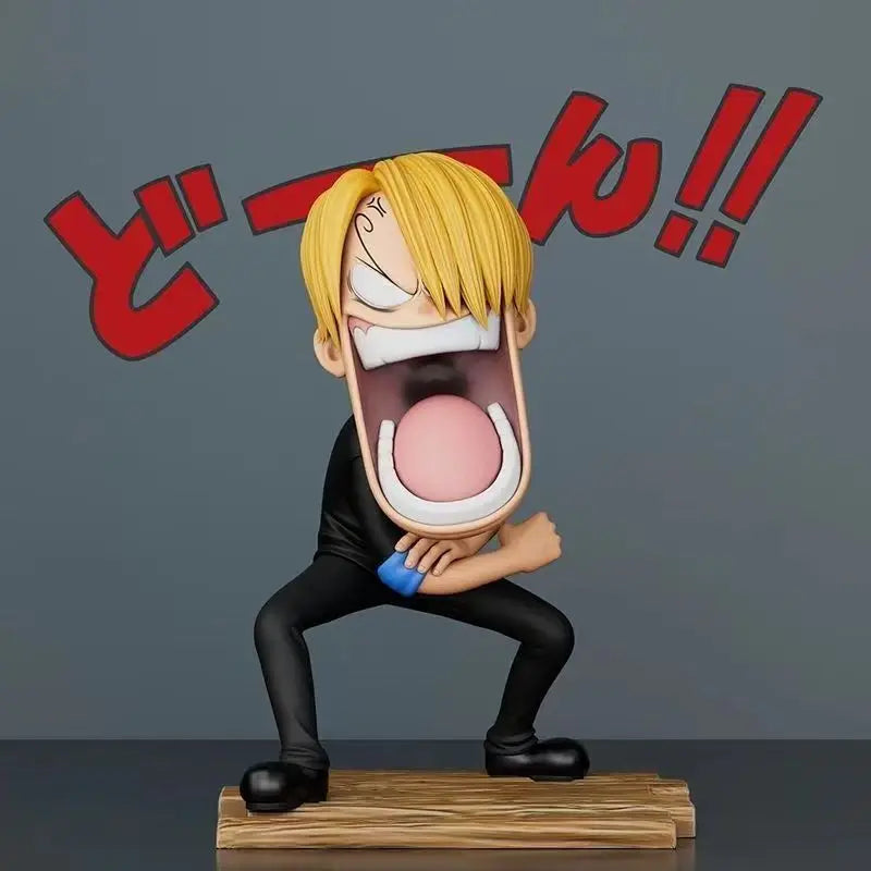 One Piece Hungry Trio Luffy Zoro Sanji Figure Set boxed gift 15CM PVC anime model toy