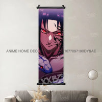 High-quality Uzumaki Naruto Posters wall art scroll featuring Sasuke Uchiha, Madara, and Might Guy for anime home decor.