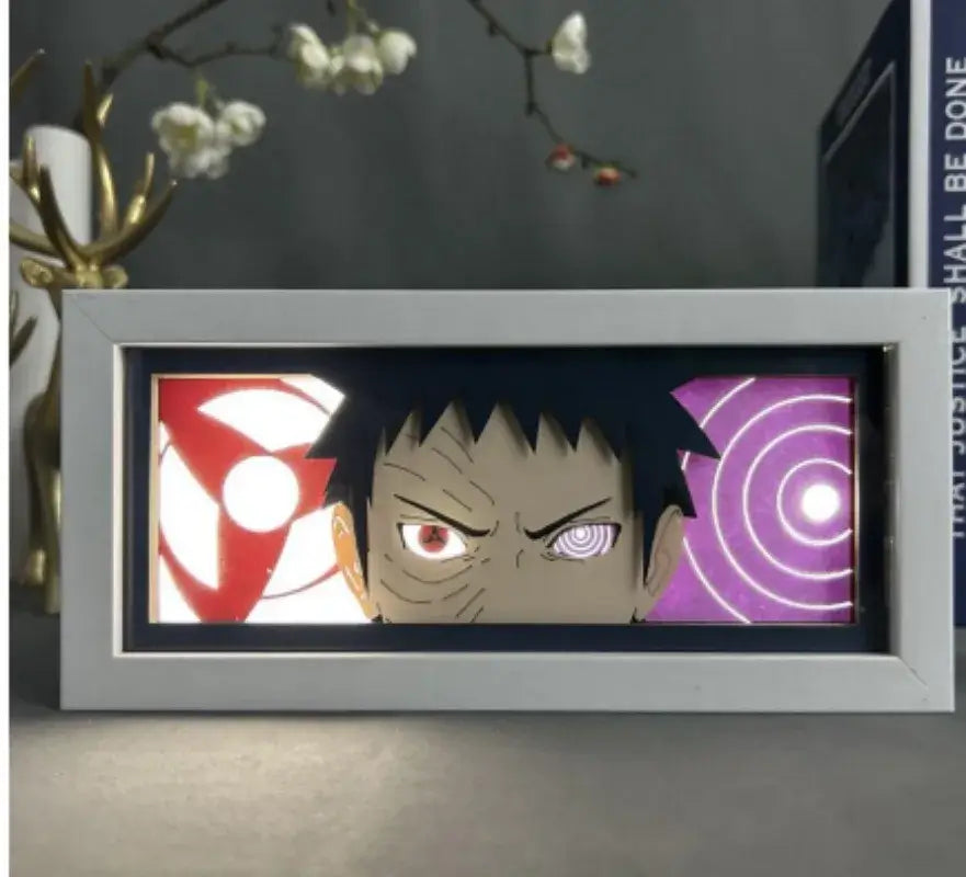 Naruto Uchiha Sasuke 3D Anime LED Light Box illuminated warm glow anime desk lamp decoration
