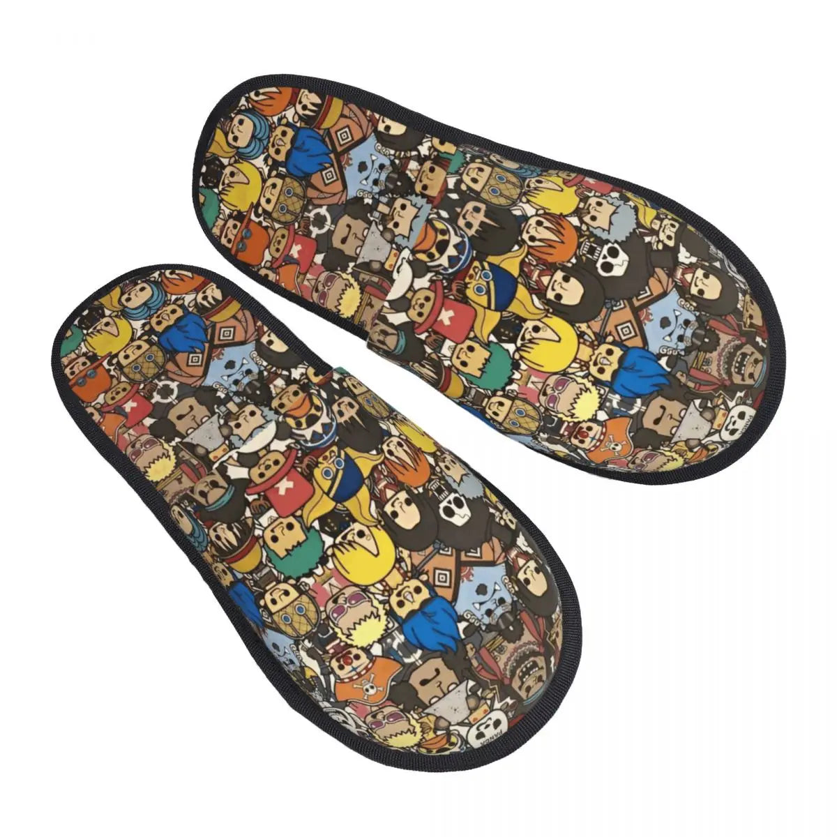 One Piece Luffy Memory Foam House Slippers cozy winter cotton non-skid bedroom slides anime gift