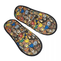One Piece Luffy Memory Foam House Slippers cozy winter cotton non-skid bedroom slides anime gift