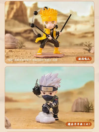 A cute Naruto Pop Mart Blind Box from the Ninkai Taisen Series featuring a collectible chibi anime desktop decoration model.