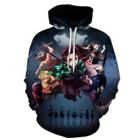 A trendy 3D Anime Hoodie featuring a funny graphic print, designed as an oversized hip-hop pullover for men and women.