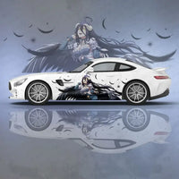 Albedo Anime Vinyl Car Decal Side Graphic Wrap installed vehicle side panel anime car decoration