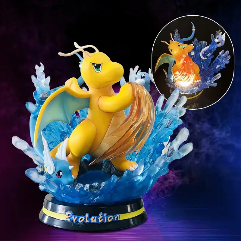 Detailed Pokemon Anime Figures made of PVC, featuring luminous Charizard, Gengar, and Eevee designs for collectors and home decoration.